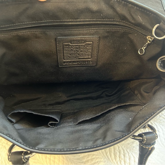 Coach satchel handbag, black. - Picture 6 of 14